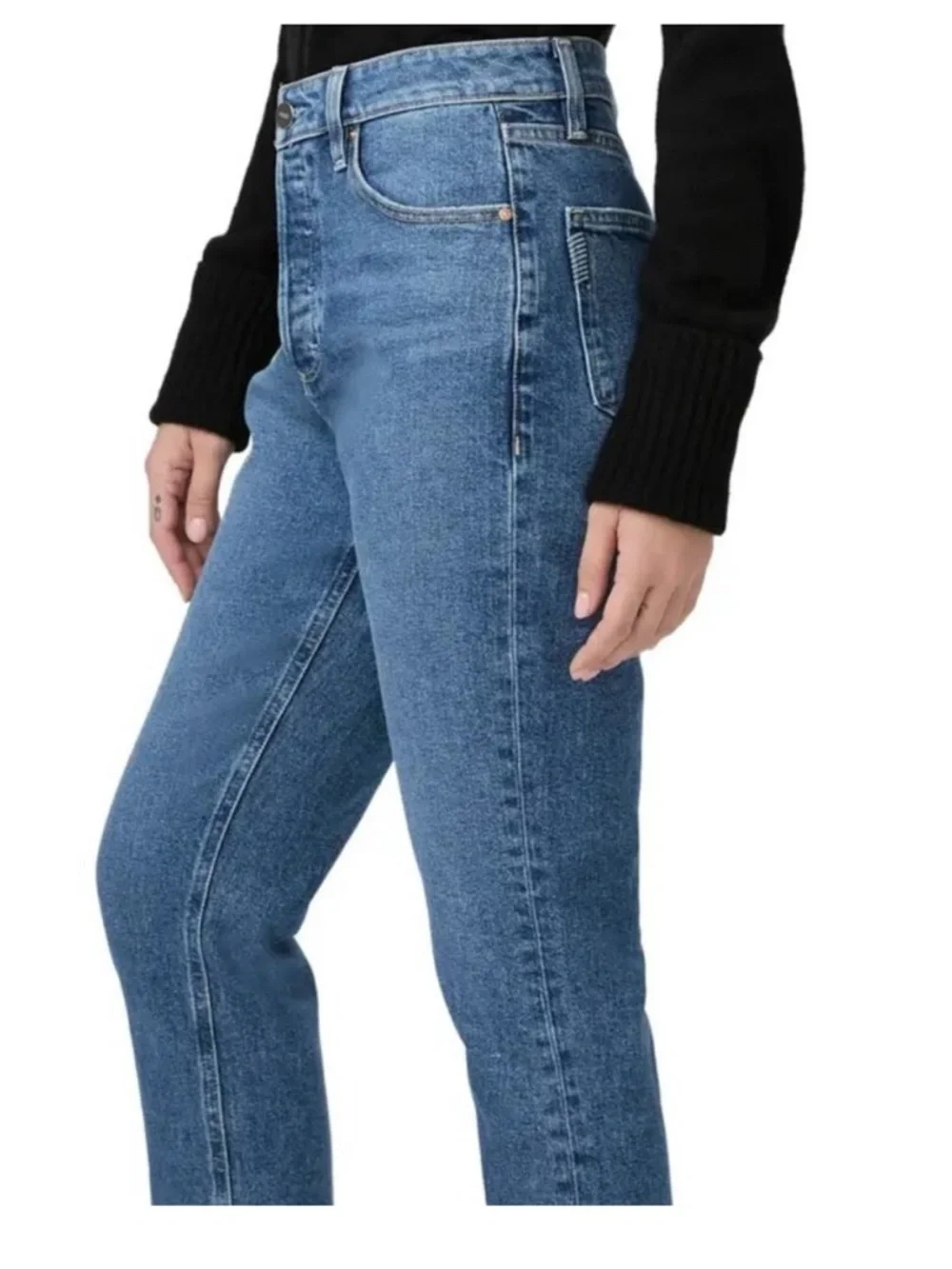 PAIGE Billy High Waist Crop Straight Jeans Moonchild Wash NWT Size 31